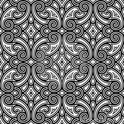 Black and white swirly pattern Vector Illustration