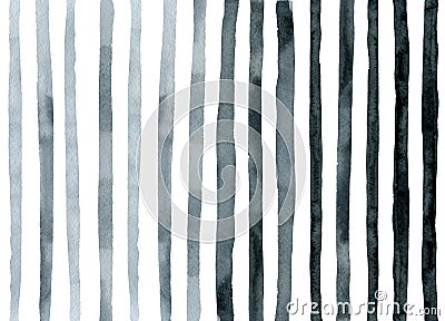 Black and white thick watercolor strips Stock Photo