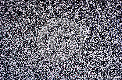 Black and white TV screen noise Stock Photo