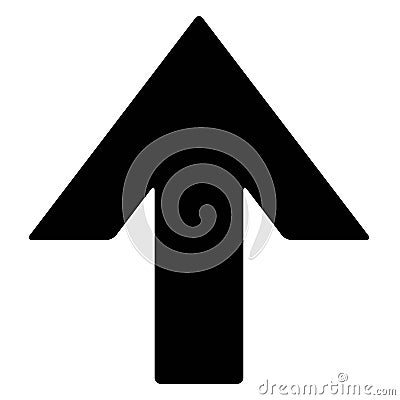 Black and white up arrow web icon Vector Illustration