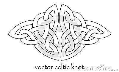 Authentic black-white vector celtic knot. Vector Illustration