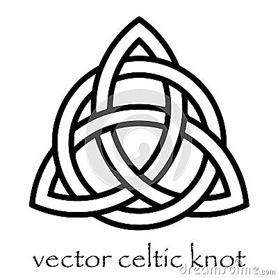 Authentic black-white vector celtic knot. Vector Illustration