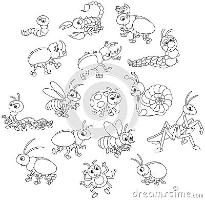 Set of insects Vector Illustration