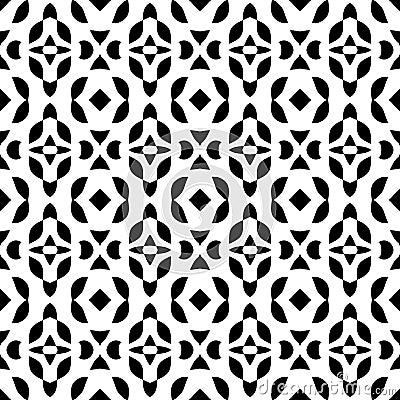 Black and white vector image and seamless repeat pattern design Vector Illustration
