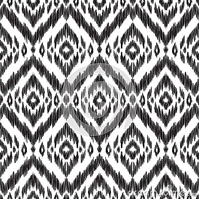 Black and white vector seamless pattern. Vector Illustration