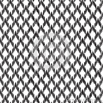 Black and white vector seamless pattern. Vector Illustration