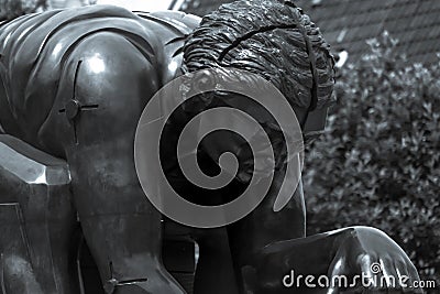 Statue of Isaac Newton, British Library Editorial Stock Photo