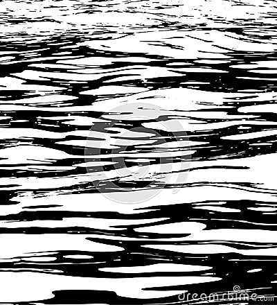 Black and white water waves grunge texture PNG file format . Stock Photo