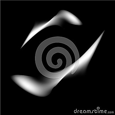 Black and white wave background, vector Vector Illustration