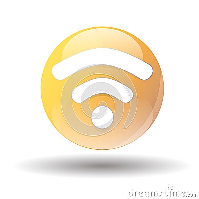 Black wifi icon on a white background Vector Illustration