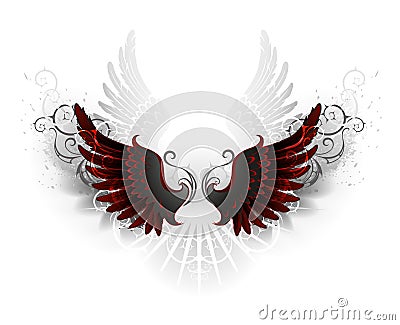 Black wings Vector Illustration