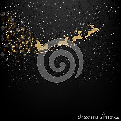 Black Winter Background Vector Illustration