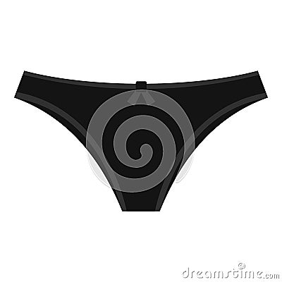 Black woman panties icon isolated Vector Illustration