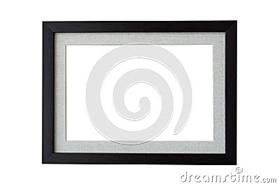 Black wood frame isolate on white background Stock Photo