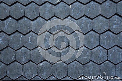 Black Wood Roof tile texture background Stock Photo