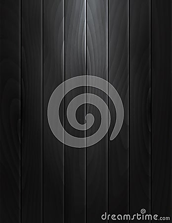 Black wood texture background Vector Illustration