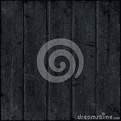 Black wood texture with realistic natural structure Vector Illustration