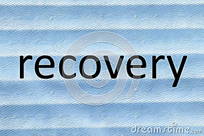 Black word recovery lettering illustration Cartoon Illustration