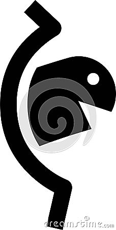 Black Worm Logo icon template Vector Vector Illustration