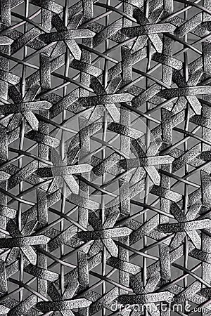 Black woven texture background Stock Photo