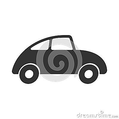 Car icon. Cute cartoon style automobile vector image. Comic transport logo. Funny vintage auto vehicle symbol sign. Stock Photo