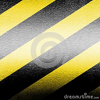 Black and yellow hazard lines Stock Photo