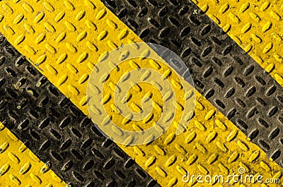 Black and yellow iron surface background Stock Photo