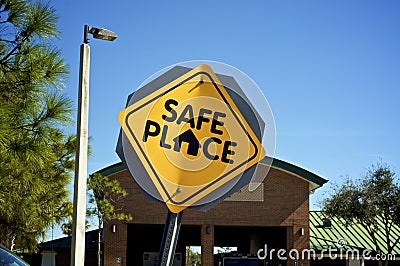 Safe Place street sign Stock Photo