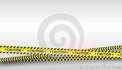 Black and yellow stripes set. Warning tapes. Danger signs. Caution ,Barricade tape, Do not cross, police, scene barrier Vector Illustration