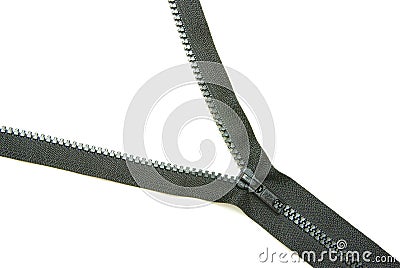 Black zipper Stock Photo
