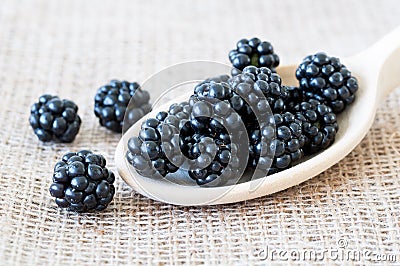 Blackberries macro shot Stock Photo