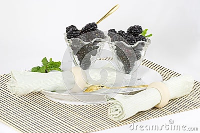 Blackberry dessert Stock Photo