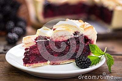 Blackberry pie Stock Photo
