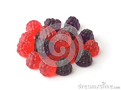 Blackberry and raspberry jelly gummy candies Stock Photo