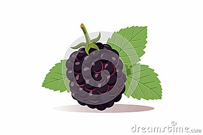 Blackberry vector flat minimalistic isolated vector style illustration Vector Illustration