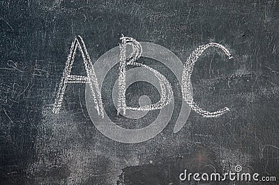 Blackboard with ABC Stock Photo
