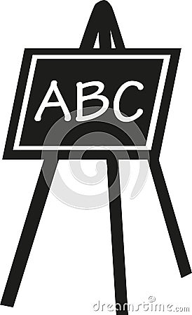 Blackboard with ABC letters Vector Illustration