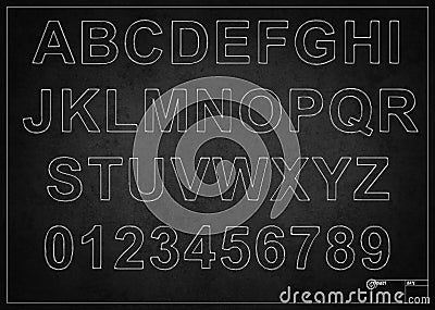 Blackboard with alphabet letters Stock Photo