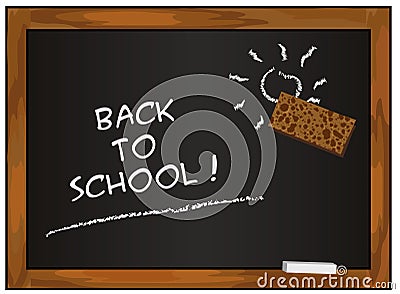 Blackboard black - back to school Vector Illustration