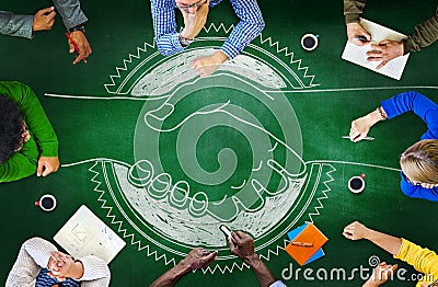 Blackboard Brainstorming Cooperation Planning Strategy Concept Stock Photo