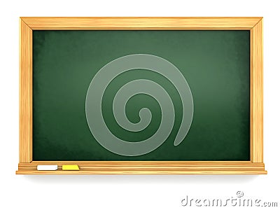 Blackboard or chalkboard on white background. Stock Photo