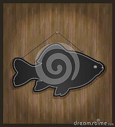 Blackboard fish Vector Illustration