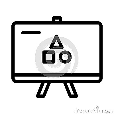 Blackboard or white board icon for doing presentation or teaching Vector Illustration