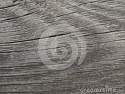 The blackened surface of the old board. Natural gray background or wallpaper. Macro Stock Photo