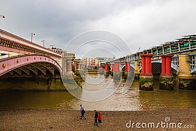 Blackfriars Bridge River Thames London United Kingdom Editorial Stock Photo