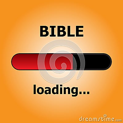 Bible loading on orange Stock Photo