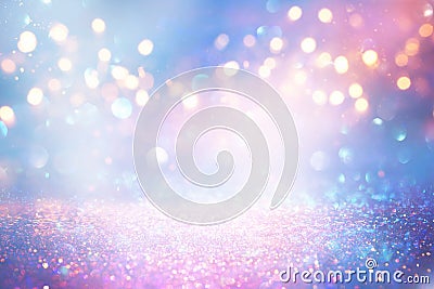 Blackground of abstract glitter lights. blue, pink, gold and silver. de focused Stock Photo