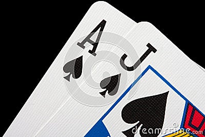 Blackjack cards Stock Photo