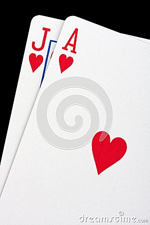 Blackjack cards Stock Photo