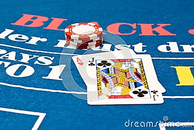 Blackjack Hand Stock Photo